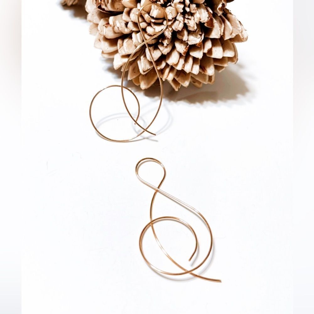 Music  note  earrings  M53 - Picture 2 of 6